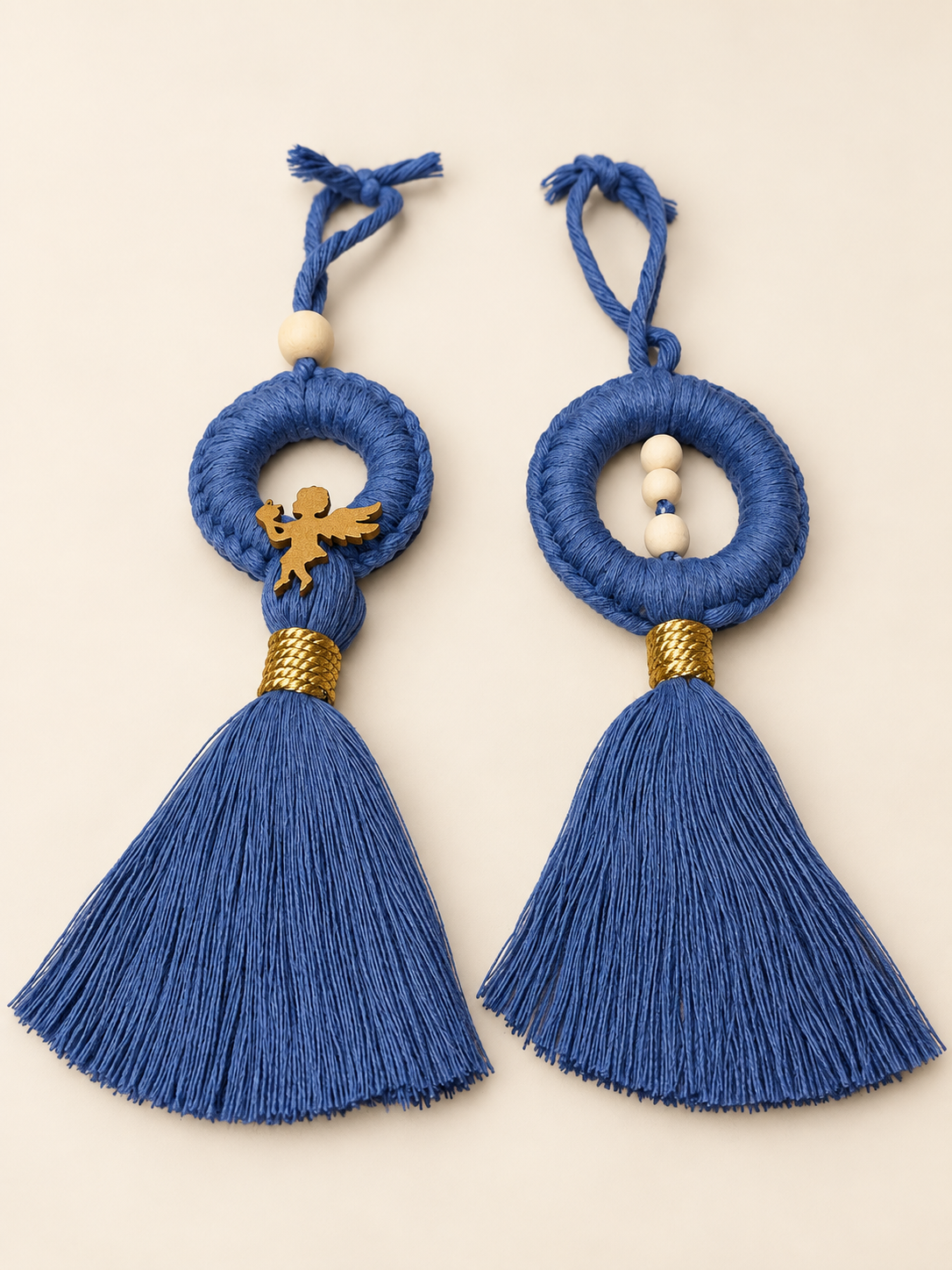 Duo de suspensions en macramé – Esprit mer - Image 2